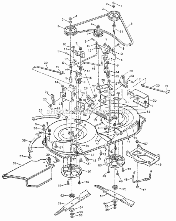 Page E Diagram and Parts List for 502254980  Craftsman Lawn Tractor