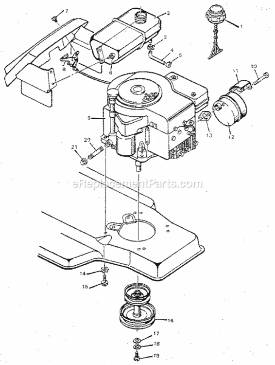 Page G Diagram and Parts List for 502254982  Craftsman Lawn Tractor