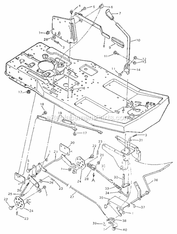 Page D Diagram and Parts List for 502255010  Craftsman Lawn Tractor