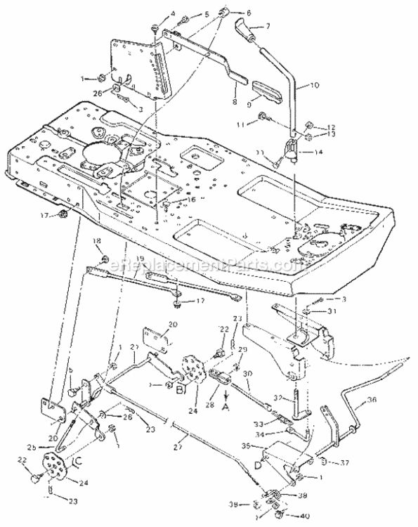 Page D Diagram and Parts List for 502255011  Craftsman Lawn Tractor