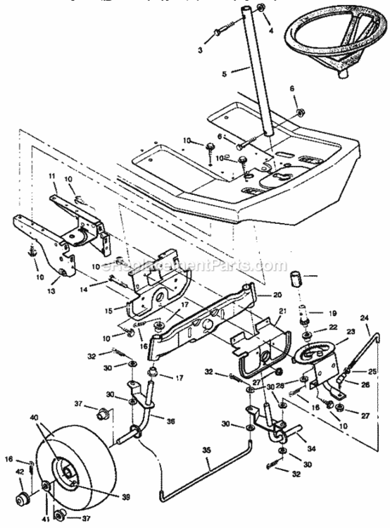 Page C Diagram and Parts List for 502255031  Craftsman Lawn Tractor