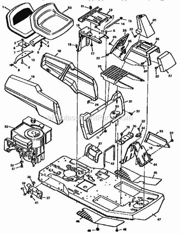 Page A Diagram and Parts List for 502255040  Craftsman Lawn Tractor