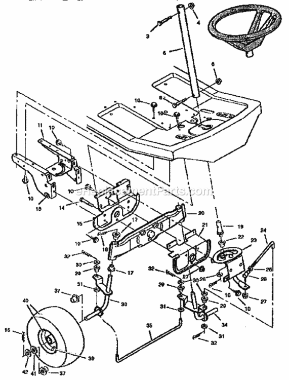 Page C Diagram and Parts List for 502255040  Craftsman Lawn Tractor
