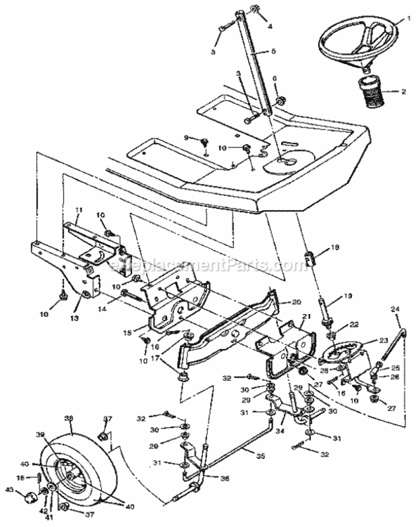 Page C Diagram and Parts List for 502255050  Craftsman Lawn Tractor