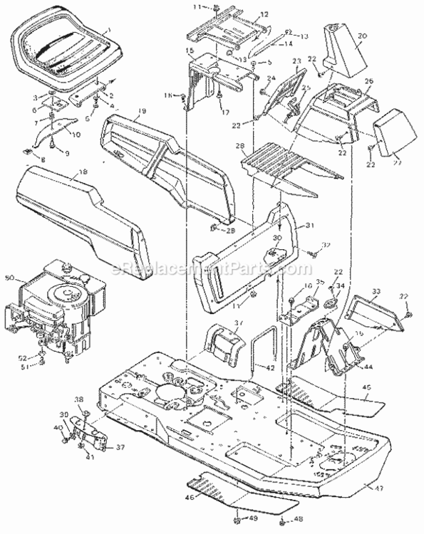 Page A Diagram and Parts List for 502255060  Craftsman Lawn Tractor