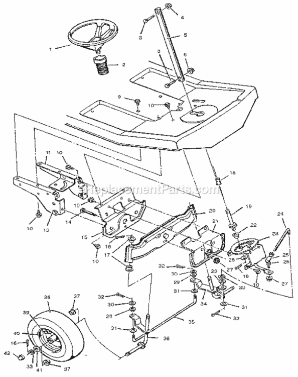 Page C Diagram and Parts List for 502255060  Craftsman Lawn Tractor