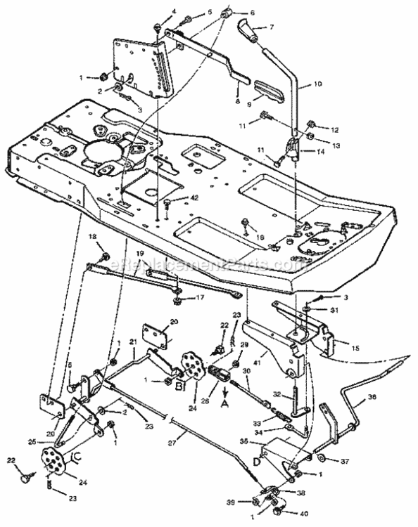 Page D Diagram and Parts List for 502255070  Craftsman Lawn Tractor