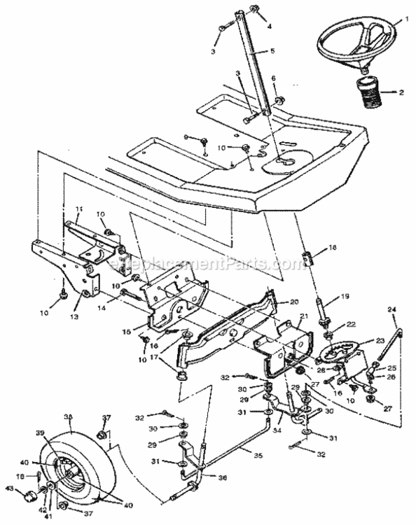 Page C Diagram and Parts List for 502255071  Craftsman Lawn Tractor