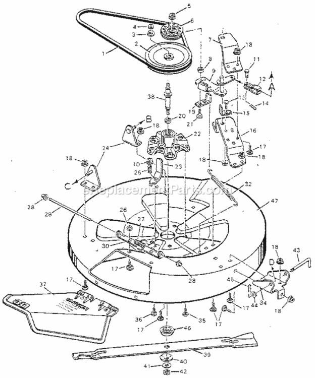 Page E Diagram and Parts List for 502255090  Craftsman Lawn Tractor