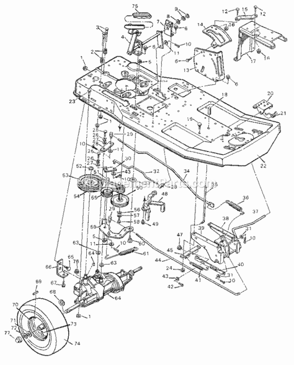 Page B Diagram and Parts List for 502255092  Craftsman Lawn Tractor