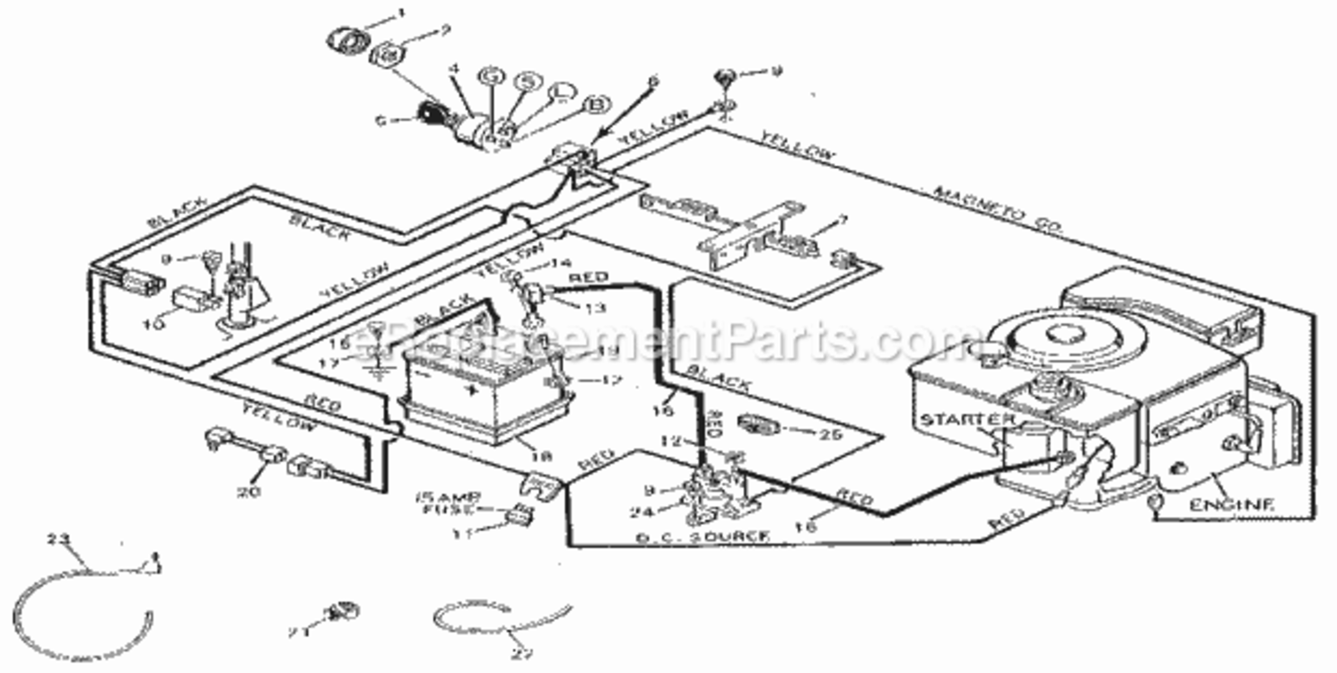 Page F Diagram and Parts List for 502255094  Craftsman Lawn Tractor