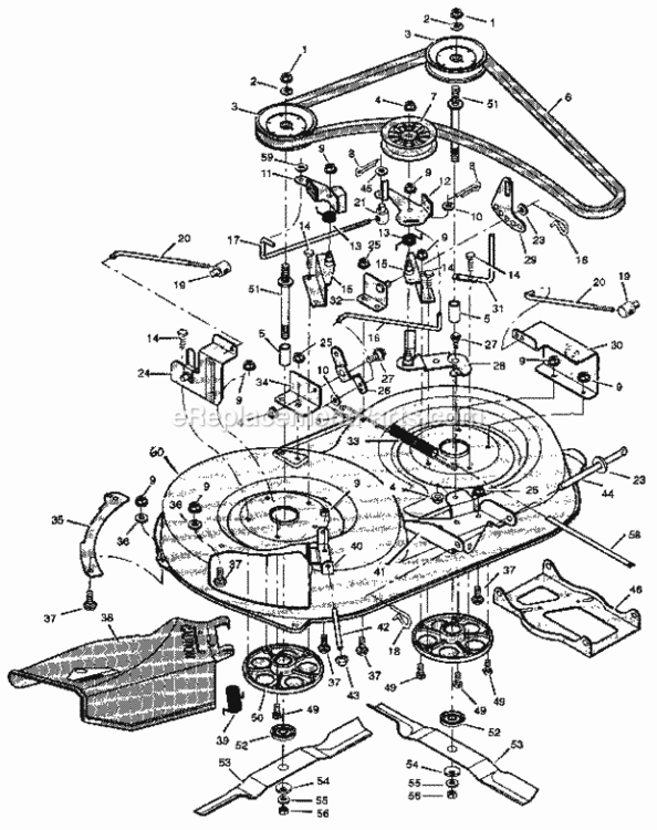 Page F Diagram and Parts List for 502255110  Craftsman Lawn Tractor