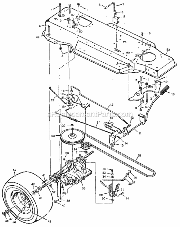 Page B Diagram and Parts List for 502255111  Craftsman Lawn Tractor