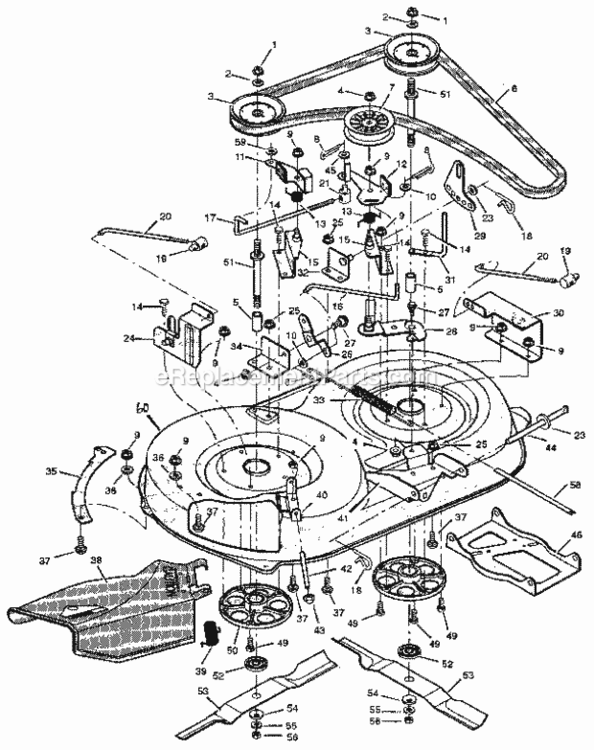 Page F Diagram and Parts List for 502255111  Craftsman Lawn Tractor