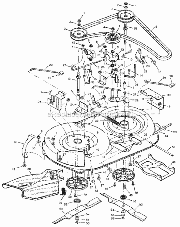 Page F Diagram and Parts List for 502255112  Craftsman Lawn Tractor