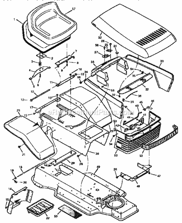 Page A Diagram and Parts List for 502255120  Craftsman Lawn Tractor