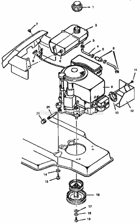 Page D Diagram and Parts List for 502255121  Craftsman Lawn Tractor