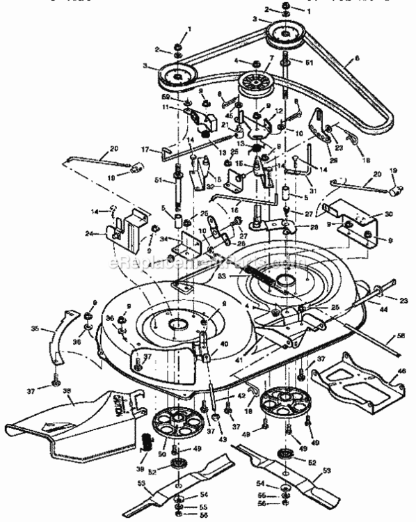 Page F Diagram and Parts List for 502255121  Craftsman Lawn Tractor