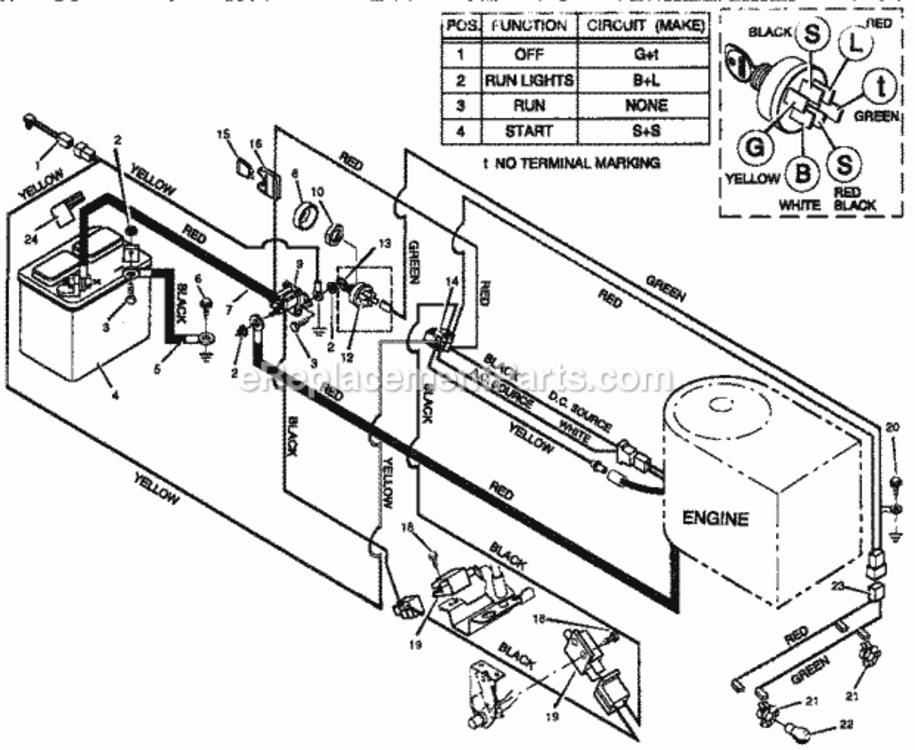 Page G Diagram and Parts List for 502255121  Craftsman Lawn Tractor