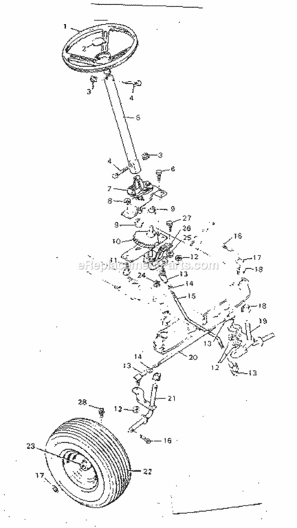 Page C Diagram and Parts List for 502255141  Craftsman Lawn Tractor