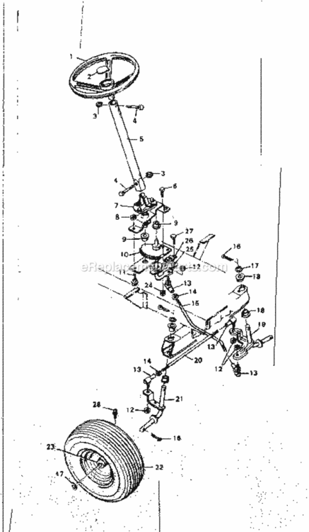 Page B Diagram and Parts List for 502255151  Craftsman Lawn Tractor