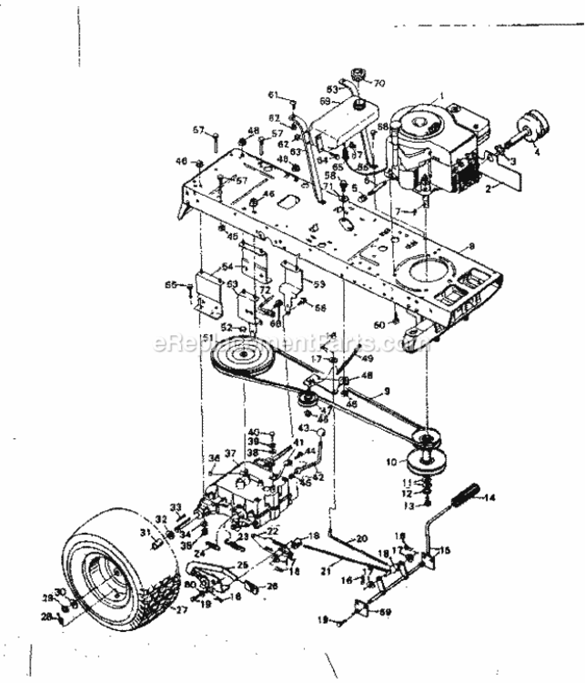 Page C Diagram and Parts List for 502255151  Craftsman Lawn Tractor