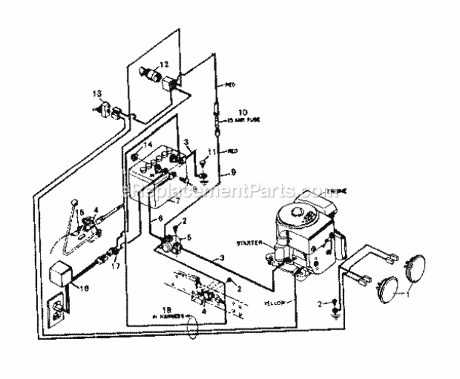 Page A Diagram and Parts List for 502255161  Craftsman Lawn Tractor