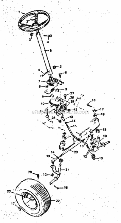 Page C Diagram and Parts List for 502255161  Craftsman Lawn Tractor