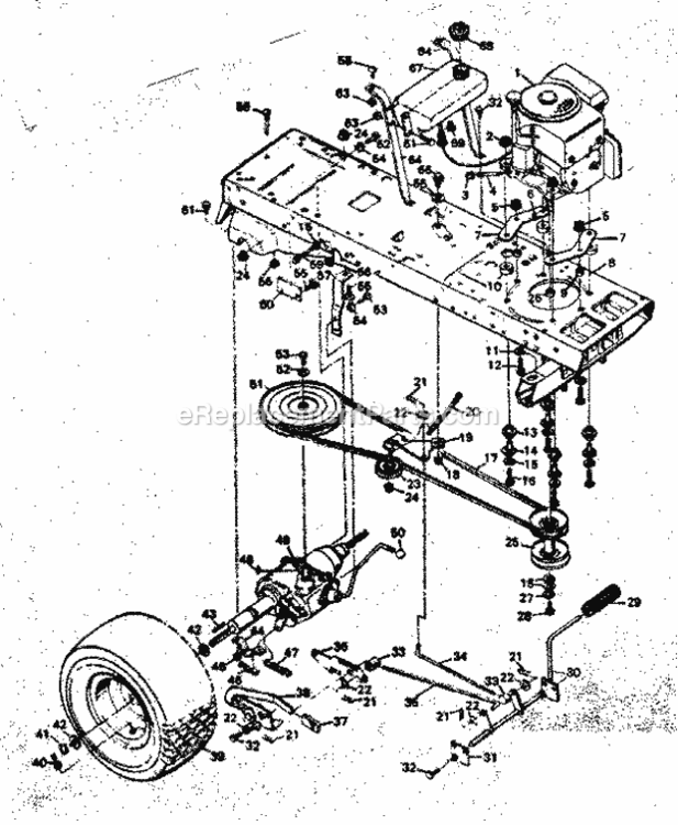 Page D Diagram and Parts List for 502255161  Craftsman Lawn Tractor