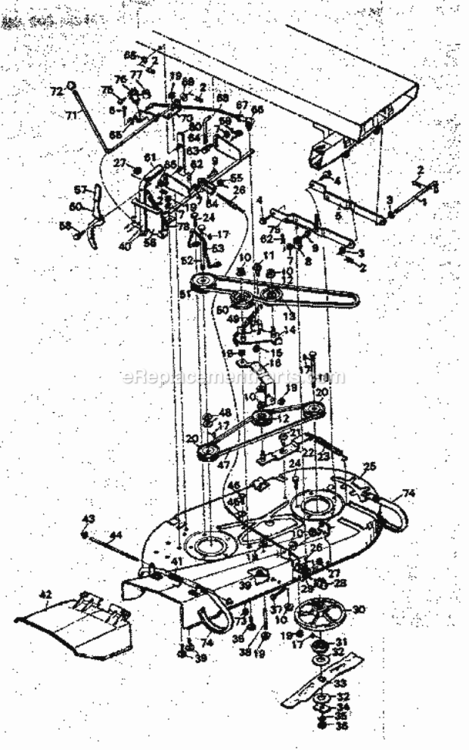 Page E Diagram and Parts List for 502255161  Craftsman Lawn Tractor