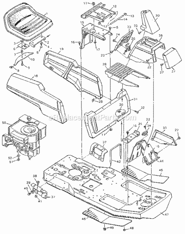 Page A Diagram and Parts List for 502255170  Craftsman Lawn Tractor