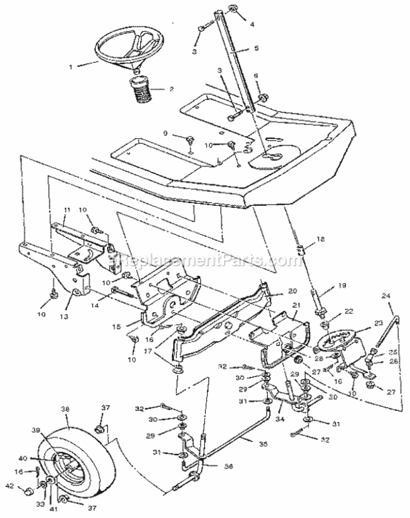 Page C Diagram and Parts List for 502255170  Craftsman Lawn Tractor