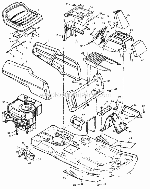 Page A Diagram and Parts List for 502255172  Craftsman Lawn Tractor