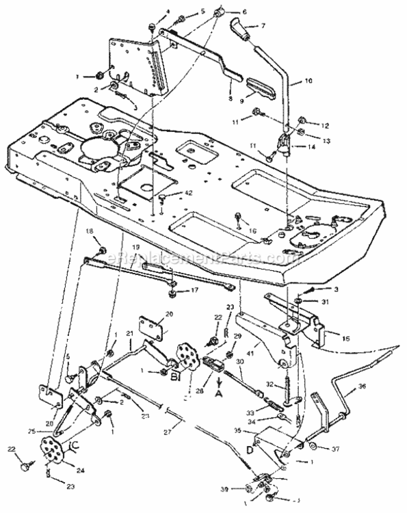 Page D Diagram and Parts List for 502255172  Craftsman Lawn Tractor