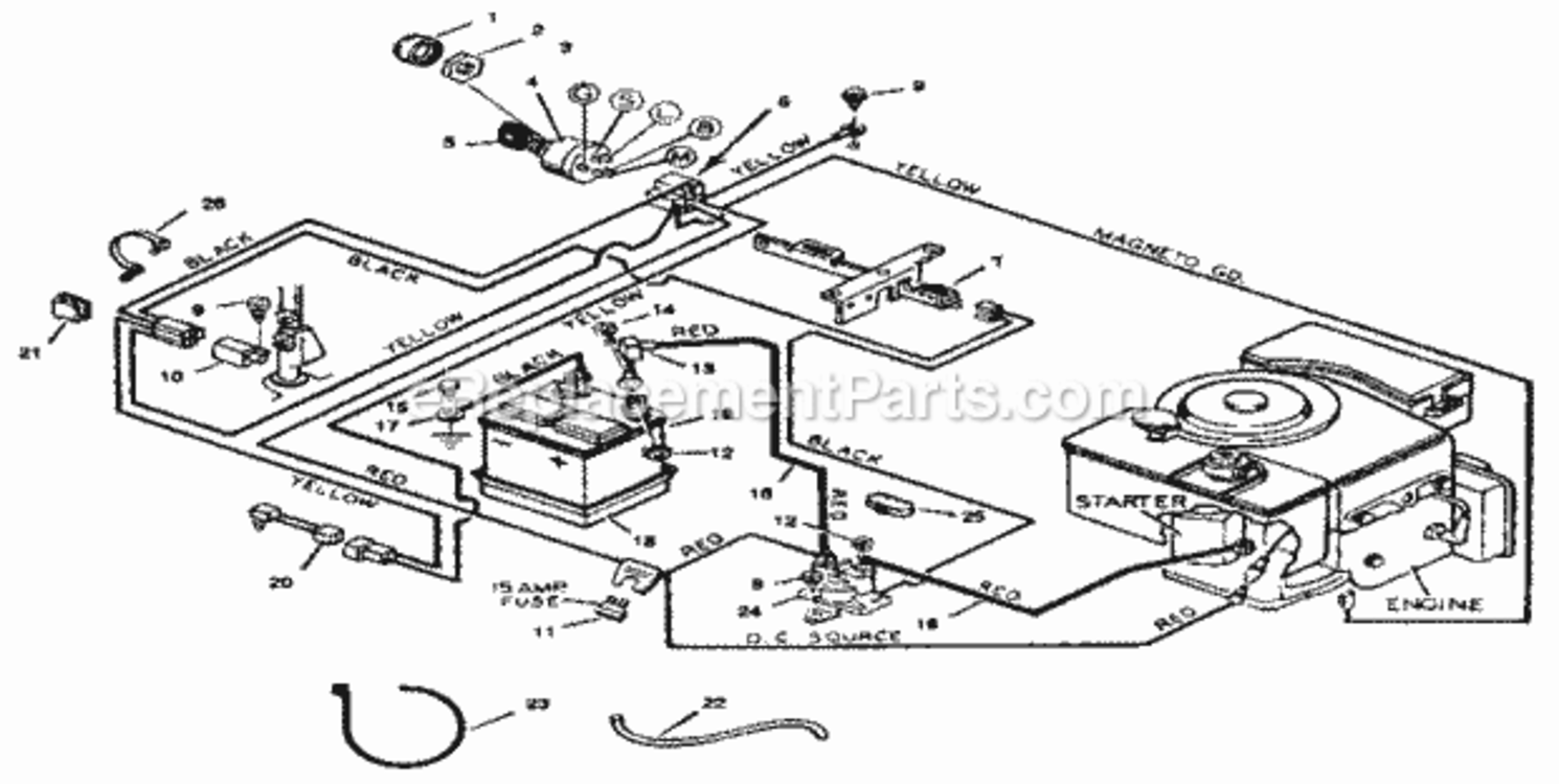 Page F Diagram and Parts List for 502255172  Craftsman Lawn Tractor