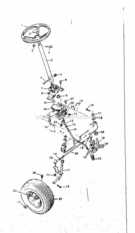 Page C Diagram and Parts List for 502255191  Craftsman Lawn Tractor
