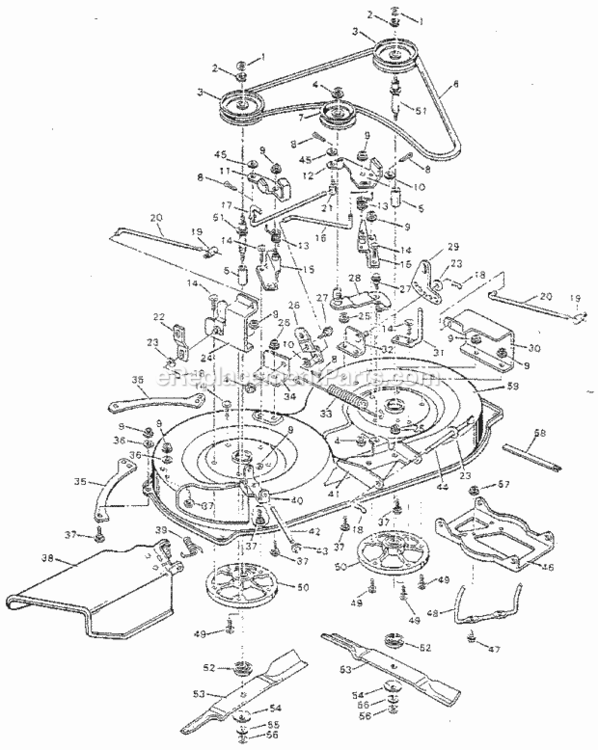 Page E Diagram and Parts List for 502255192  Craftsman Lawn Tractor