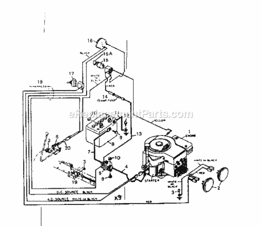 Page A Diagram and Parts List for 502255291  Craftsman Lawn Tractor