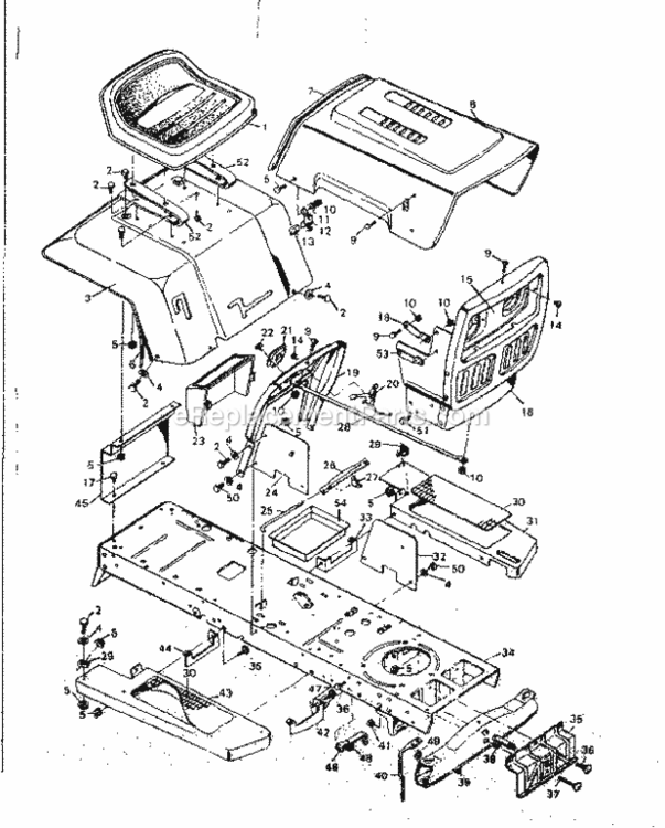 Page B Diagram and Parts List for 502255291  Craftsman Lawn Tractor