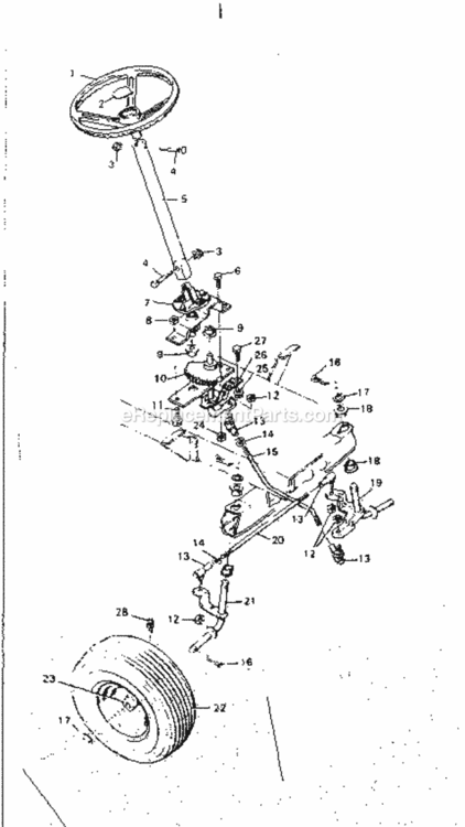 Page C Diagram and Parts List for 502255291  Craftsman Lawn Tractor