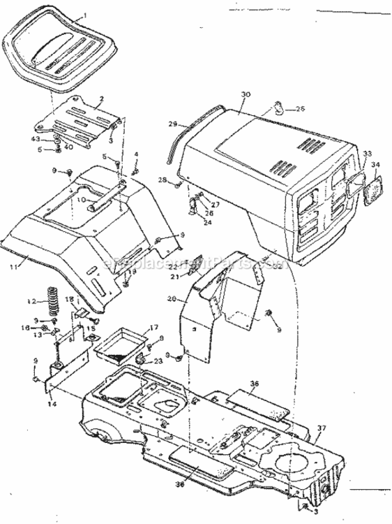 Page A Diagram and Parts List for 502255381  Craftsman Lawn Tractor