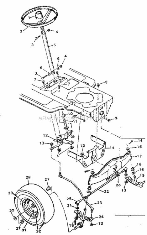 Page B Diagram and Parts List for 502255381  Craftsman Lawn Tractor