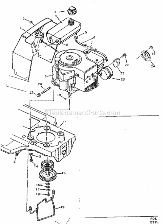 Page C Diagram and Parts List for 502255381  Craftsman Lawn Tractor