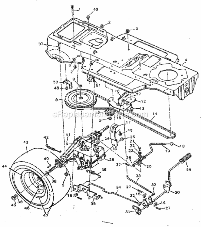 Page D Diagram and Parts List for 502255381  Craftsman Lawn Tractor