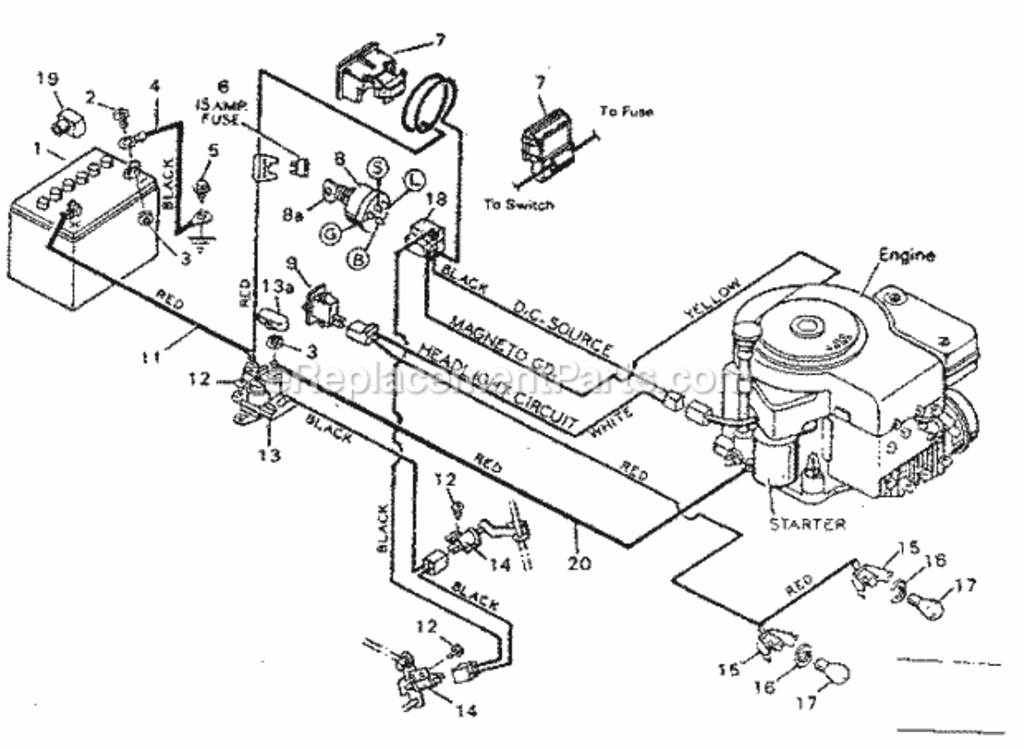 Page E Diagram and Parts List for 502255381  Craftsman Lawn Tractor