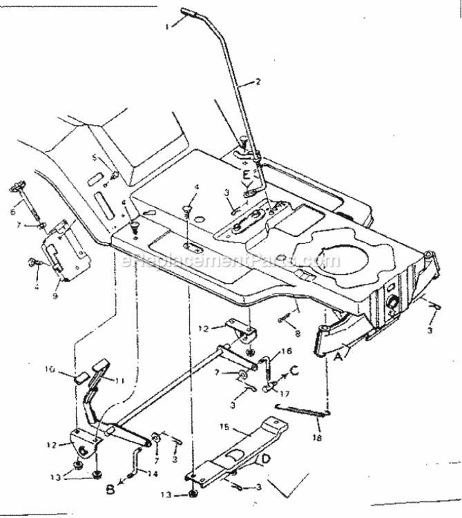 Page F Diagram and Parts List for 502255381  Craftsman Lawn Tractor