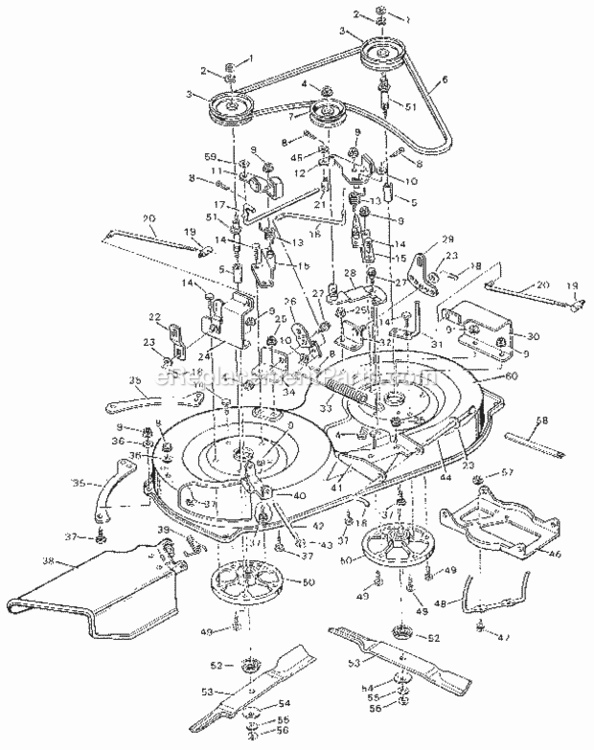 Page E Diagram and Parts List for 502255530  Craftsman Lawn Tractor