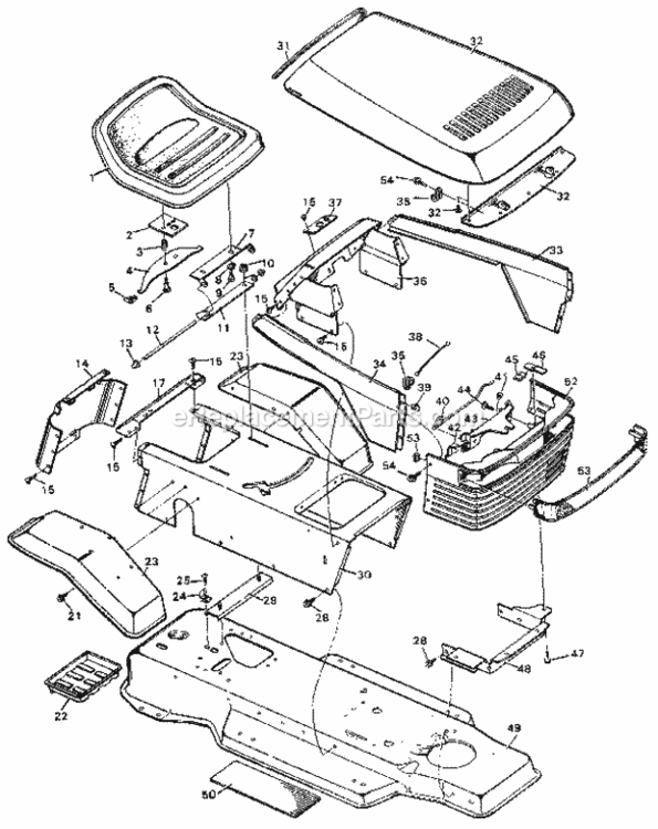 Page A Diagram and Parts List for 502255532  Craftsman Lawn Tractor