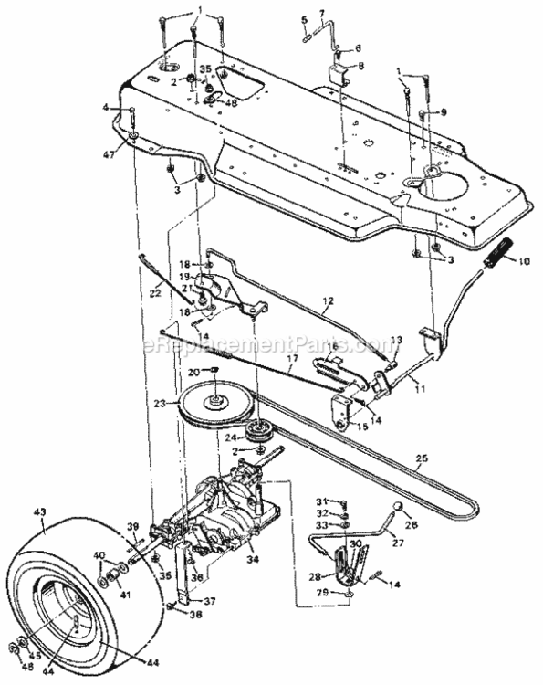 Page B Diagram and Parts List for 502255532  Craftsman Lawn Tractor
