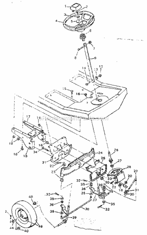 Page D Diagram and Parts List for 502255620  Craftsman Lawn Tractor